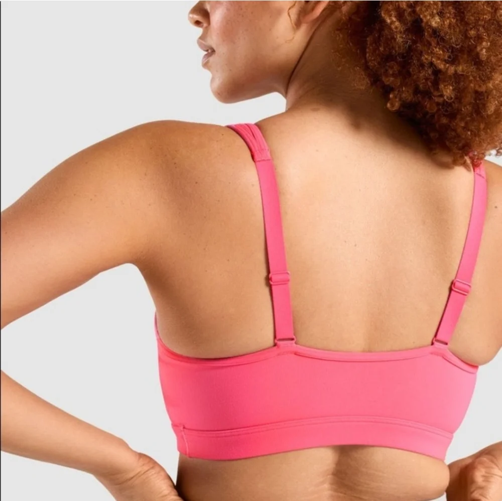 Gymshark Pink Scoop Neck Training Sports Bra - Picture 3 of 6